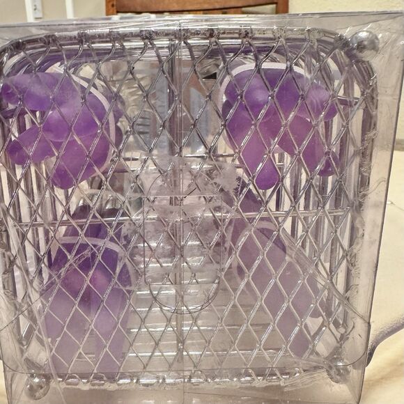 Cambridge Casuals Stainless Flatware Set 16pc Purple Plastic Handle w/Caddy For4 - Picture 8 of 8